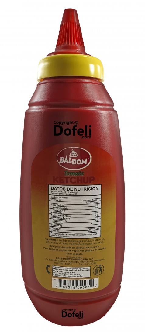 Dominican ketchup by Baldom, known for its rich tomato flavor and cultural culinary value.